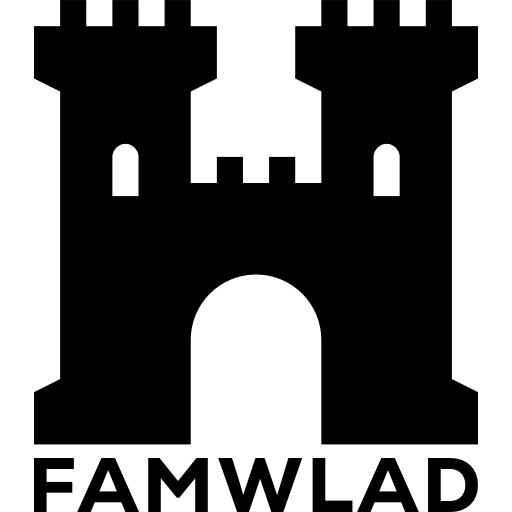 HP Emblem with Welsh Text - Black on White